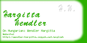 hargitta wendler business card